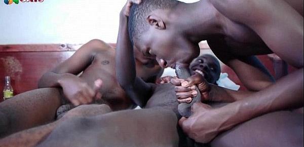  Erotic African Twinks On Threesome Act